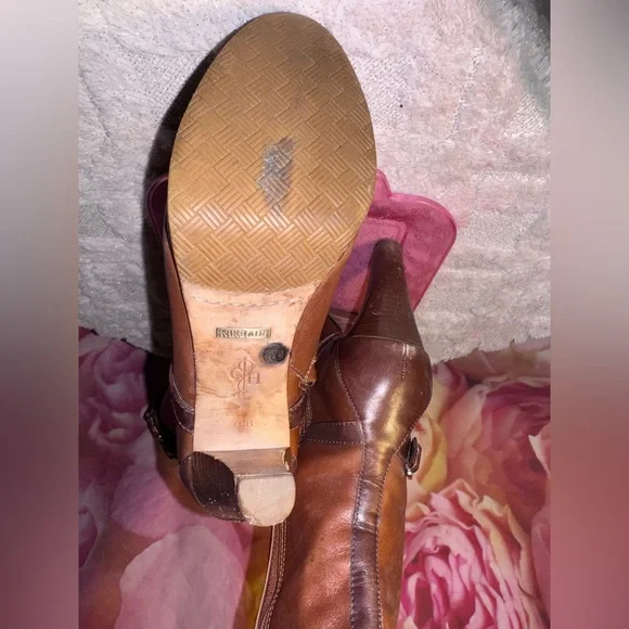 Cole Haan and Nike Air Brown Leather Heeled Boots - Picture 7 of 7